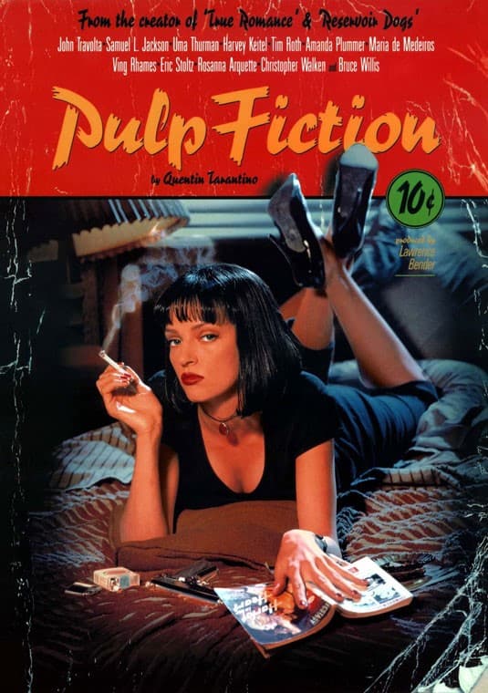صورة غلاف مقالة بوستر وتحليل: "Pulp Fiction"