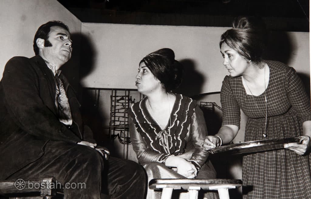 مشهد مع هالة شوكت، ومحمود جركس من مسرحية المدنّسة للكاتب الإيطالي بينا بيني