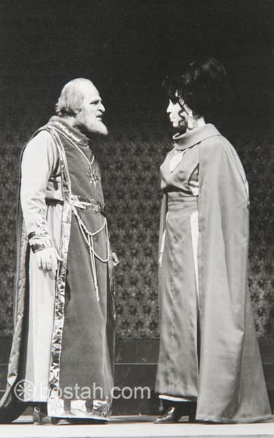 مشهد من مسرحية الملك لير مع عبد الطيف فتحي