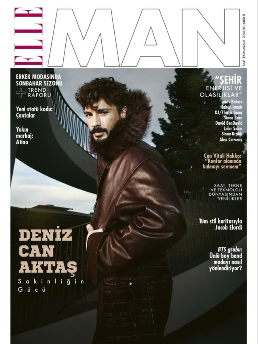 دنيز جان أكتاش (Deniz Can Aktaş) يتصدر غلاف مجلة ELLE Man Türkiye